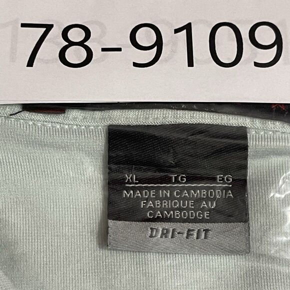 Tiger Woods Nike Polo Performance Golf Shirt Mens XL Light Green Dri Fit Snap Up - Picture 10 of 10